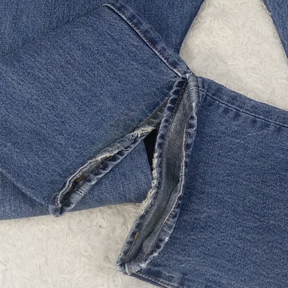 Levi's 501 Men's Blue Medium Wash Button Fly Five Pocket Straight Leg Denim Jean - Picture 9 of 10